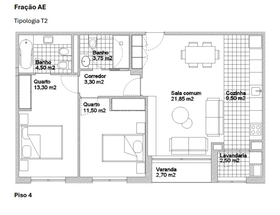 Apartamento T2 para Venda em Ermesinde Foto 11