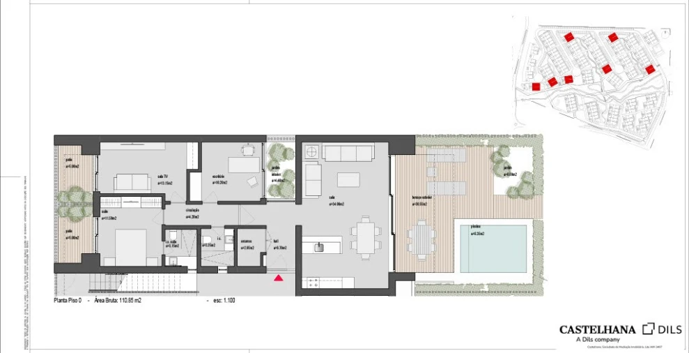 Apartamento T1 para Venda em Porto Covo Planta 1