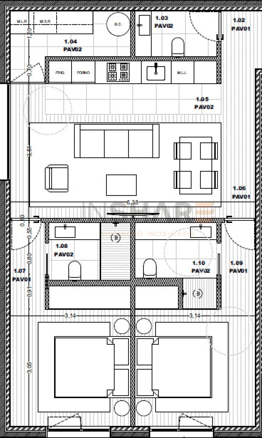 Apartamento T3 para Venda em Pousa Foto 25