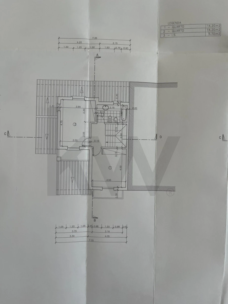 Moradia T3 para Venda em Carvoeira Planta 1