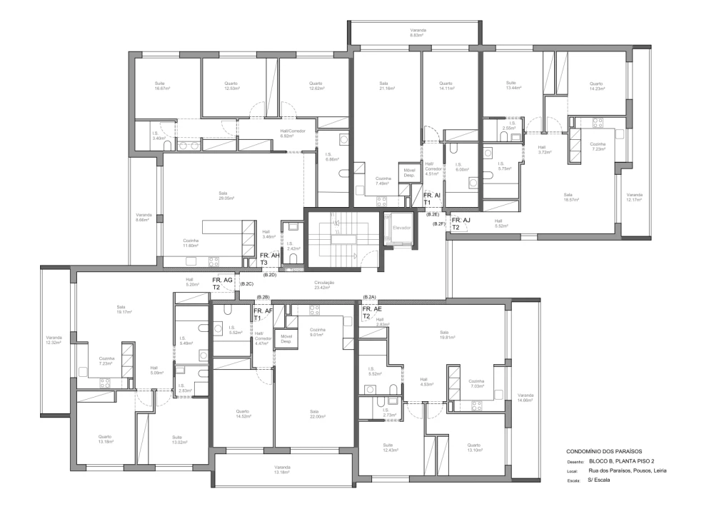 Apartamento T2 para Venda em Leiria, Pousos, Barreira e Cortes Planta 3