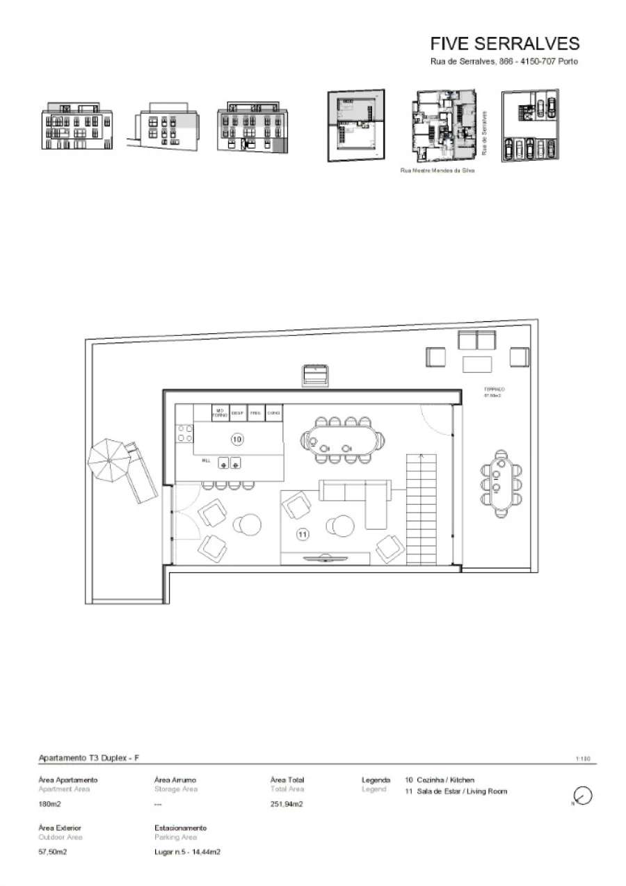 Apartamento T3 para Venda em Lordelo do Ouro e Massarelos Planta 1