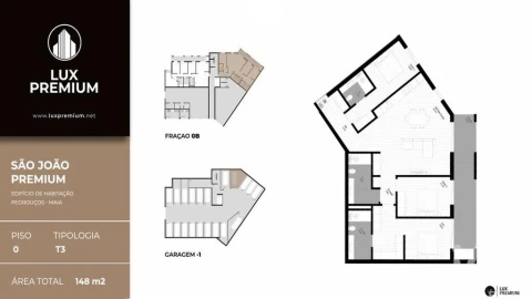 Apartamento T3 para Venda em Pedrouços