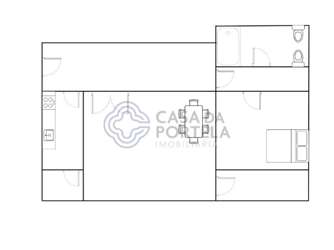 Apartamento T1 para Venda em Lumiar Planta 1