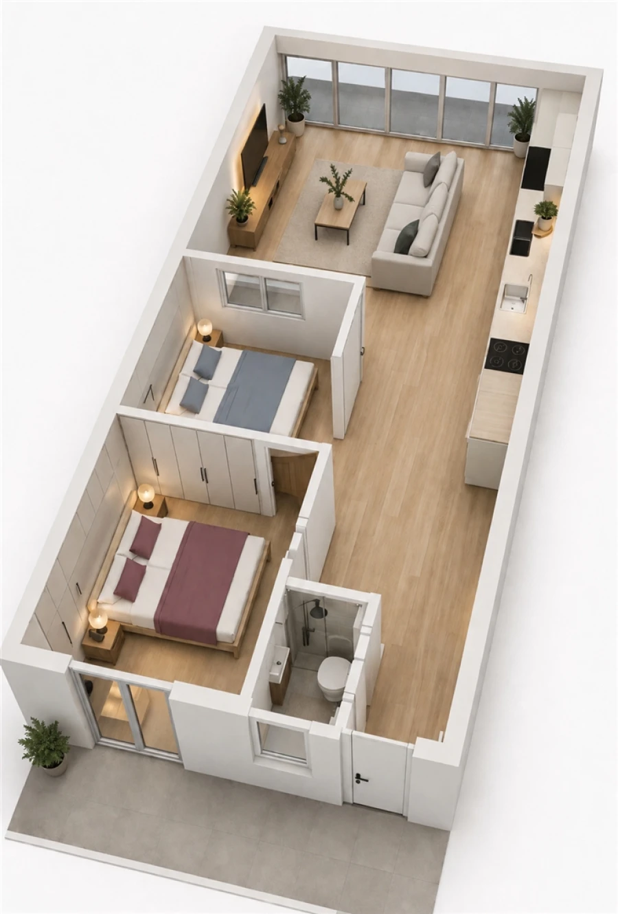 Moradia T1 para Venda em Mafamude e Vilar do Paraíso Planta 1