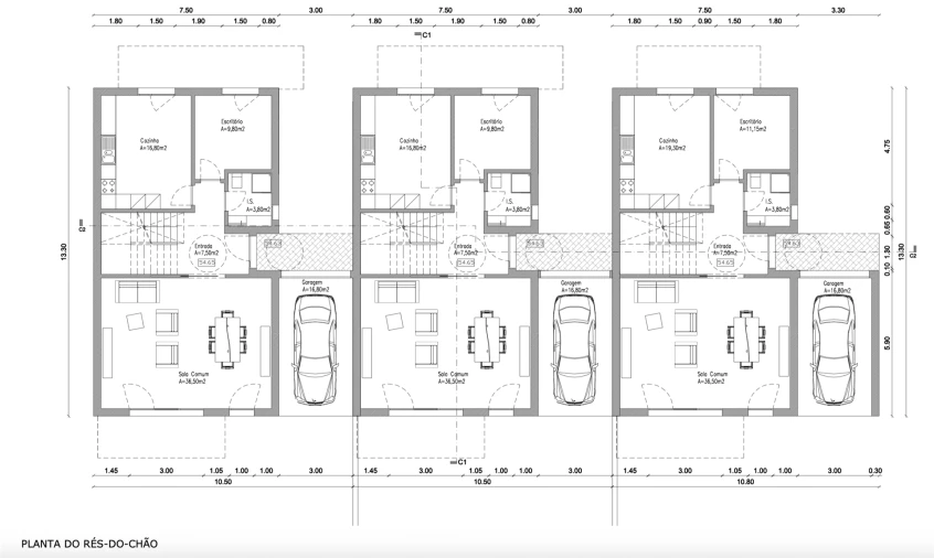 Moradia T3 para Venda em Amor Planta 3