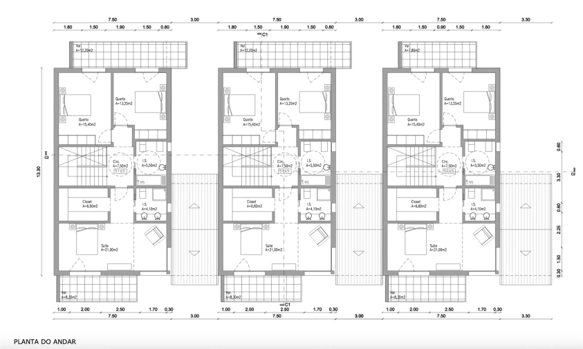 Moradia T3 para Venda em Amor Planta 2