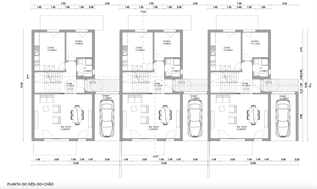 Moradia T3 para Venda em Amor Planta 3