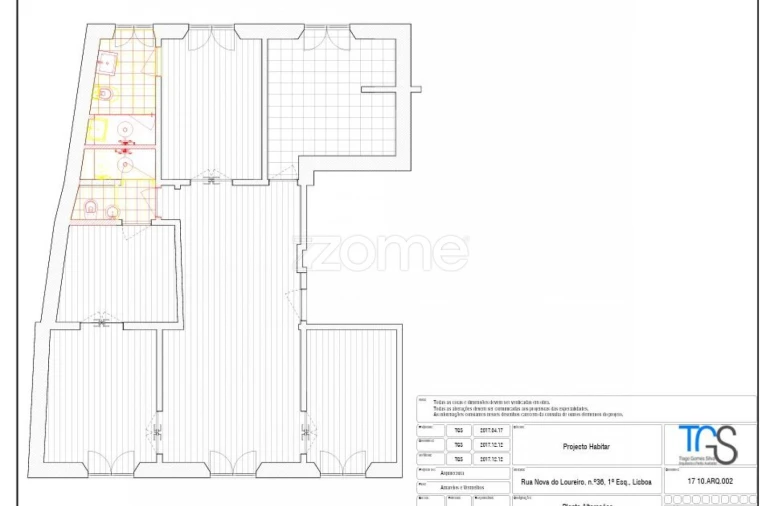 Apartamento T3 para Venda em Misericórdia Planta 1