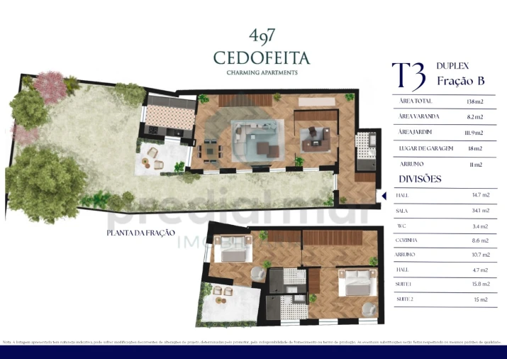 Apartamento T3 para Venda em Cedofeita, Santo Ildefonso, Sé, Miragaia, São Nicolau e Vitória Planta 1