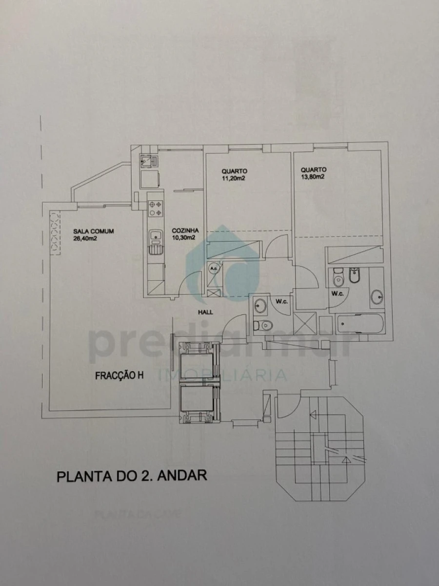 Apartamento T2 para Venda em Matosinhos e Leça da Palmeira Planta 1