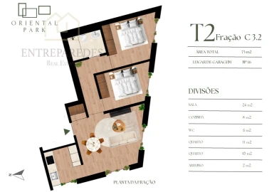 Apartamento T2 para Venda em Campanhã