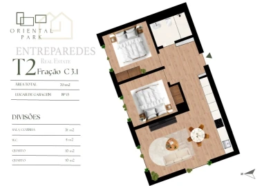 Apartamento T2 para Venda em Campanhã