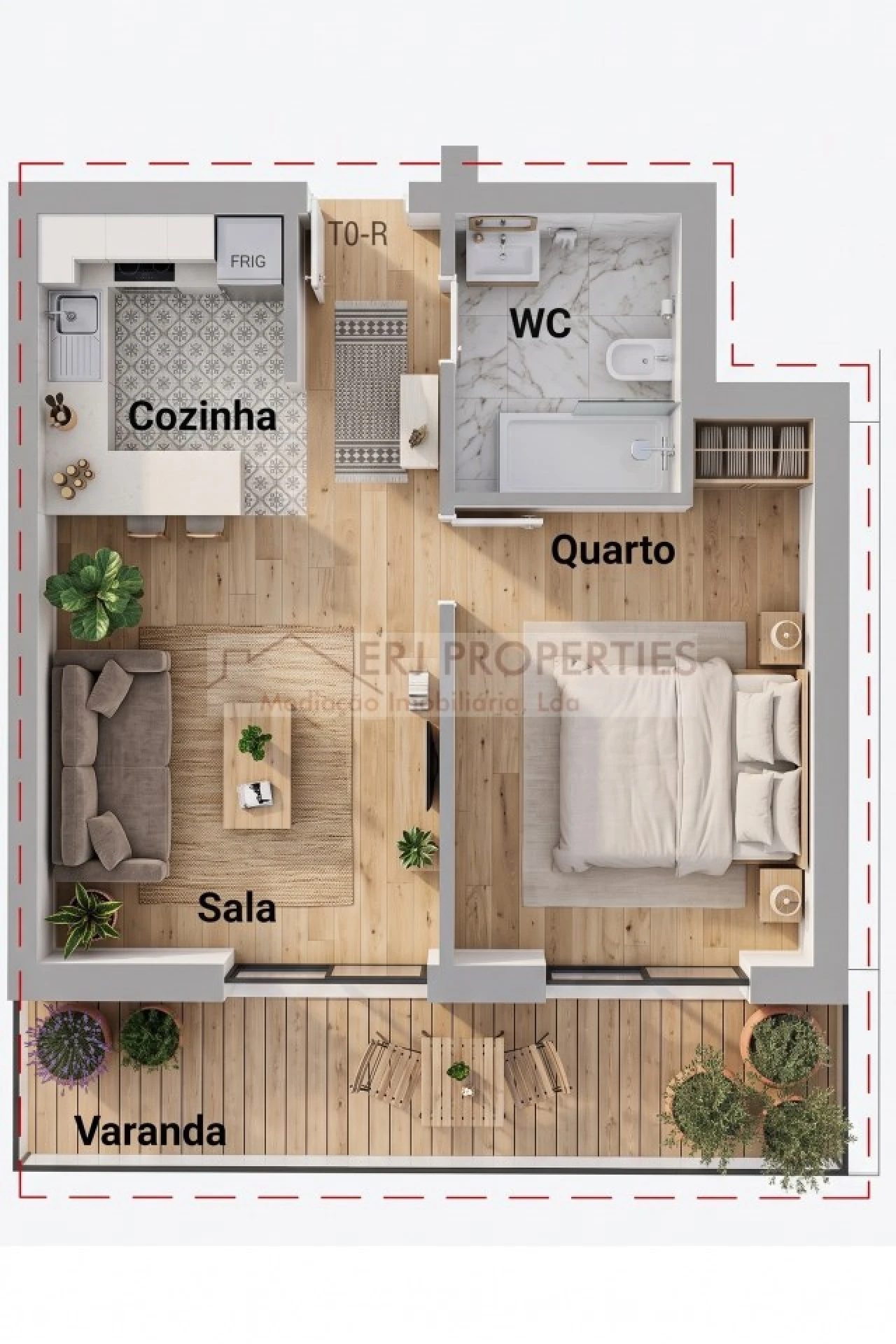 Apartamento T1 para Venda em Altura Foto 1