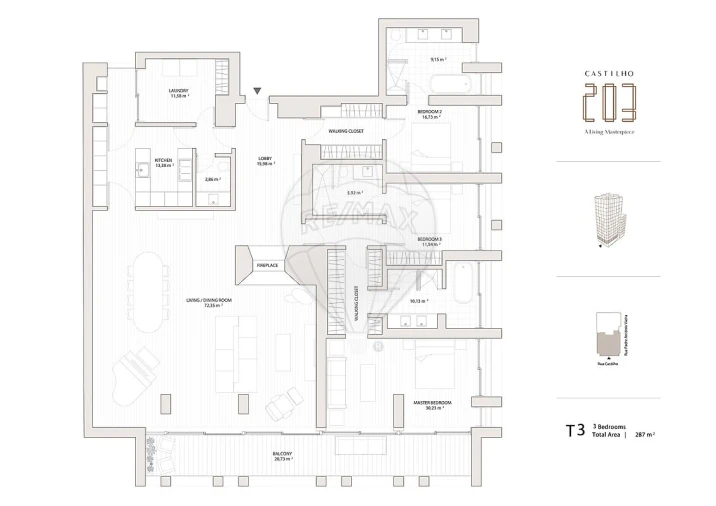 Apartamento T3 para Venda em Avenidas Novas Foto 13
