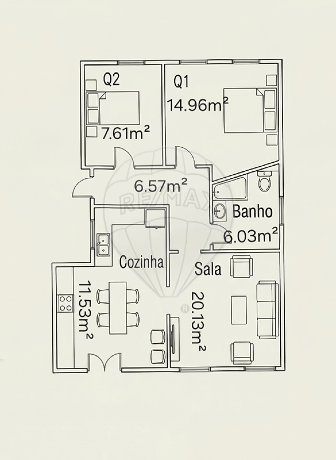 Apartamento T2 para Venda em Alcantara Foto 18