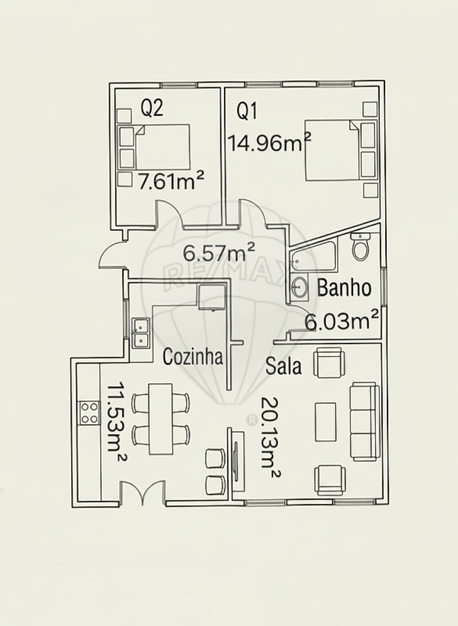 Apartamento T2 para Venda em Alcantara Foto 18