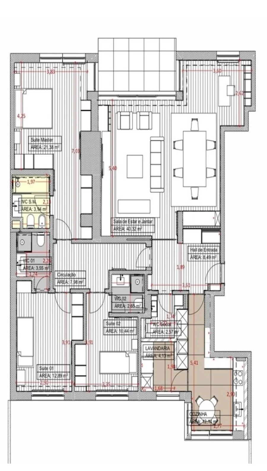 Apartamento T3 para Venda em Lordelo do Ouro e Massarelos Planta 1