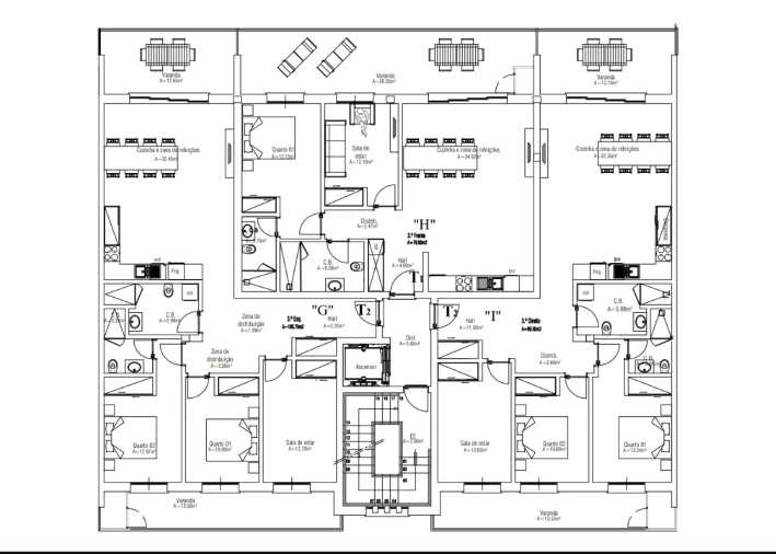 Apartamento T2 para Venda em Nazare Planta 1