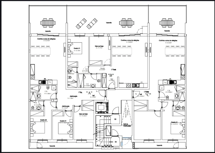 Apartamento T2 para Venda em Nazare Planta 1