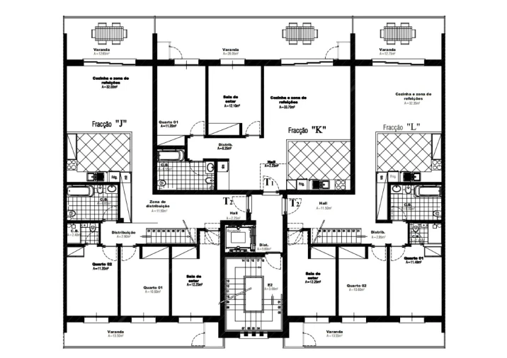 Apartamento T2 para Venda em Nazare Planta 1