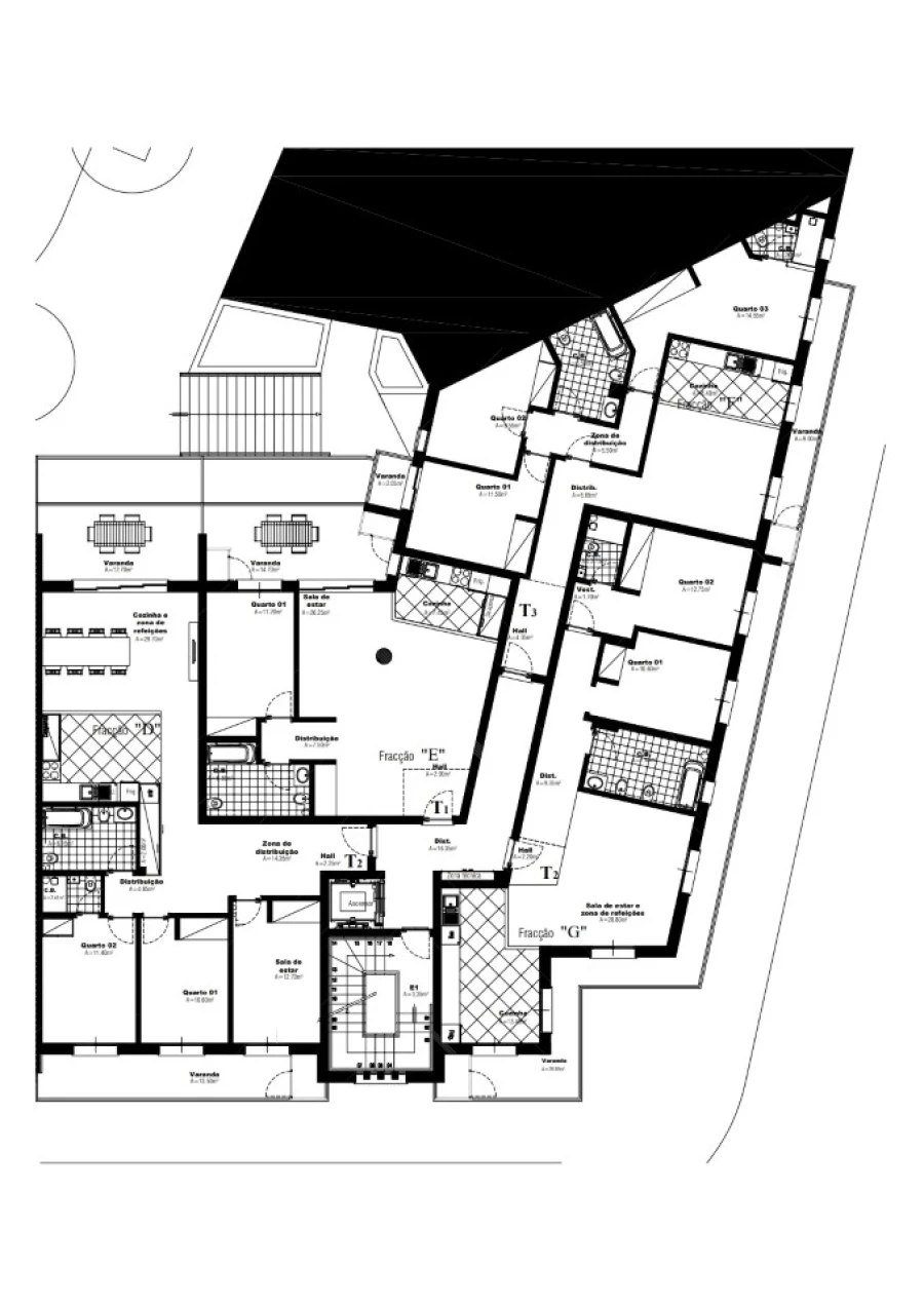 Apartamento T3 para Venda em Nazare Planta 1