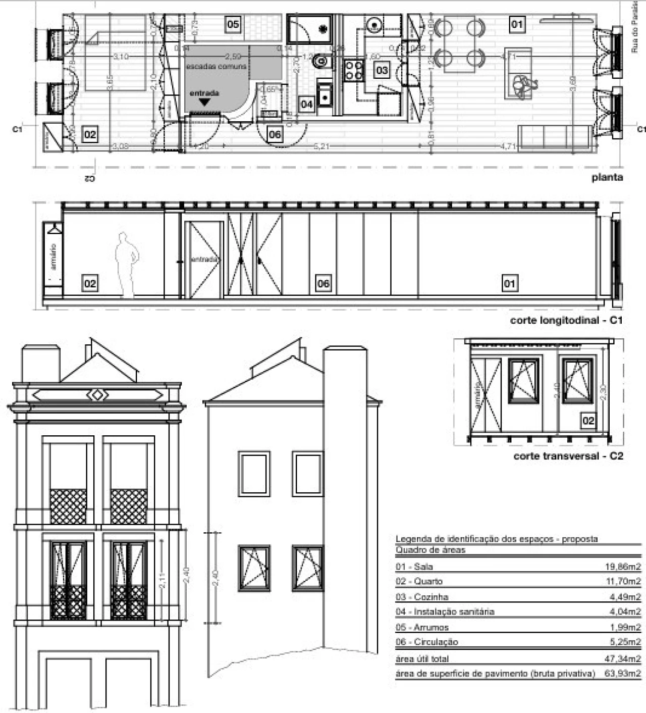Apartamento T1 para Venda em São Vicente Planta 2