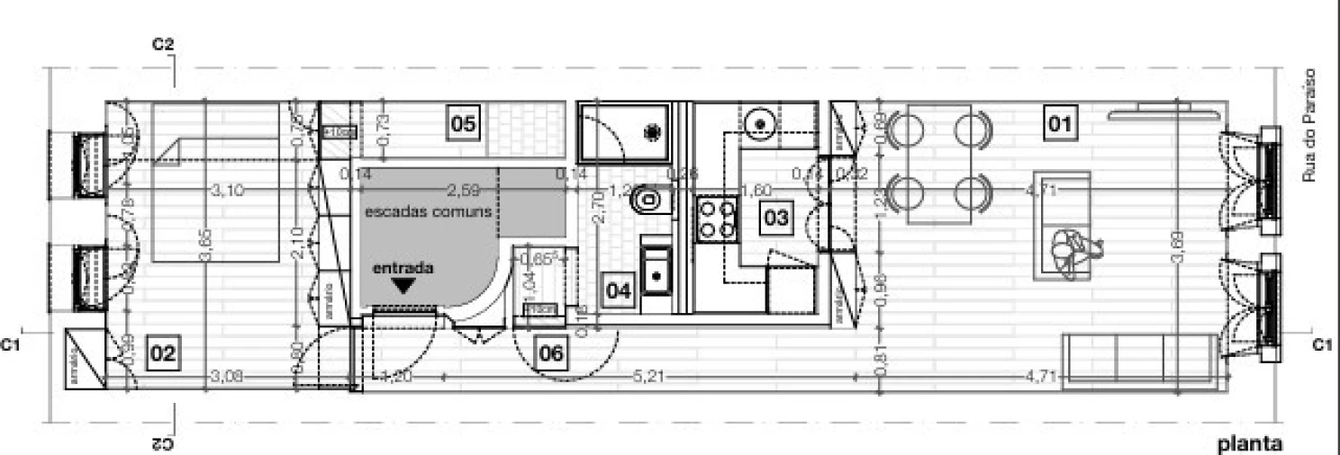 Apartamento T1 para Venda em São Vicente Planta 1