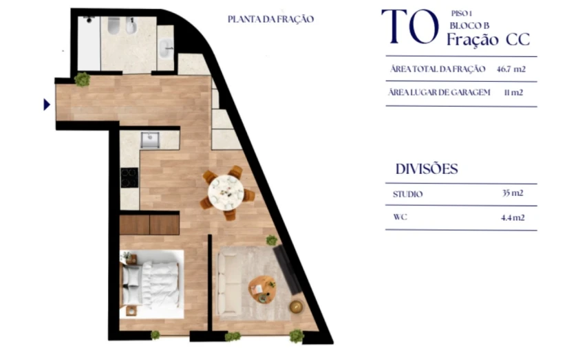 Apartamento para Venda em Paranhos Planta 1