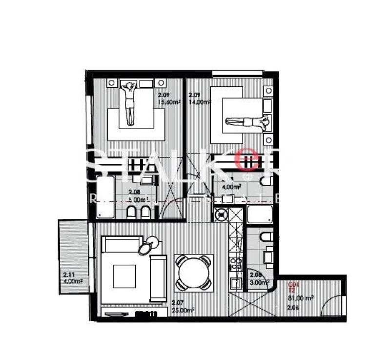 Apartamento T2 para Venda em Canidelo Foto 7