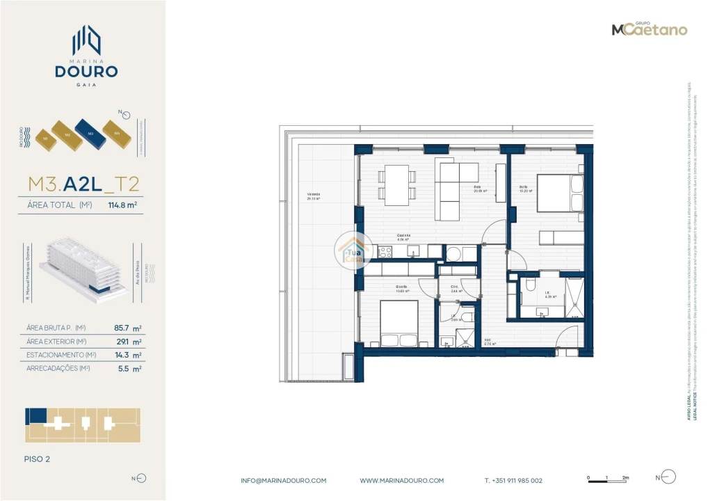 Apartamento T2 para Venda em Canidelo Foto 1