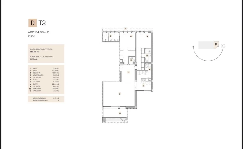 Apartamento T2 para Venda em Algés, Linda-A-Velha e Cruz Quebrada-Dafundo Planta 1