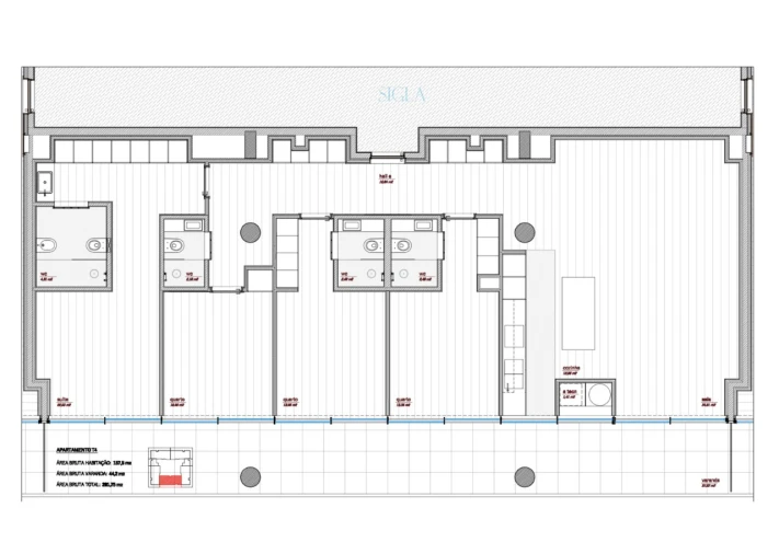 Apartamento T4 para Venda em Canidelo Planta 1