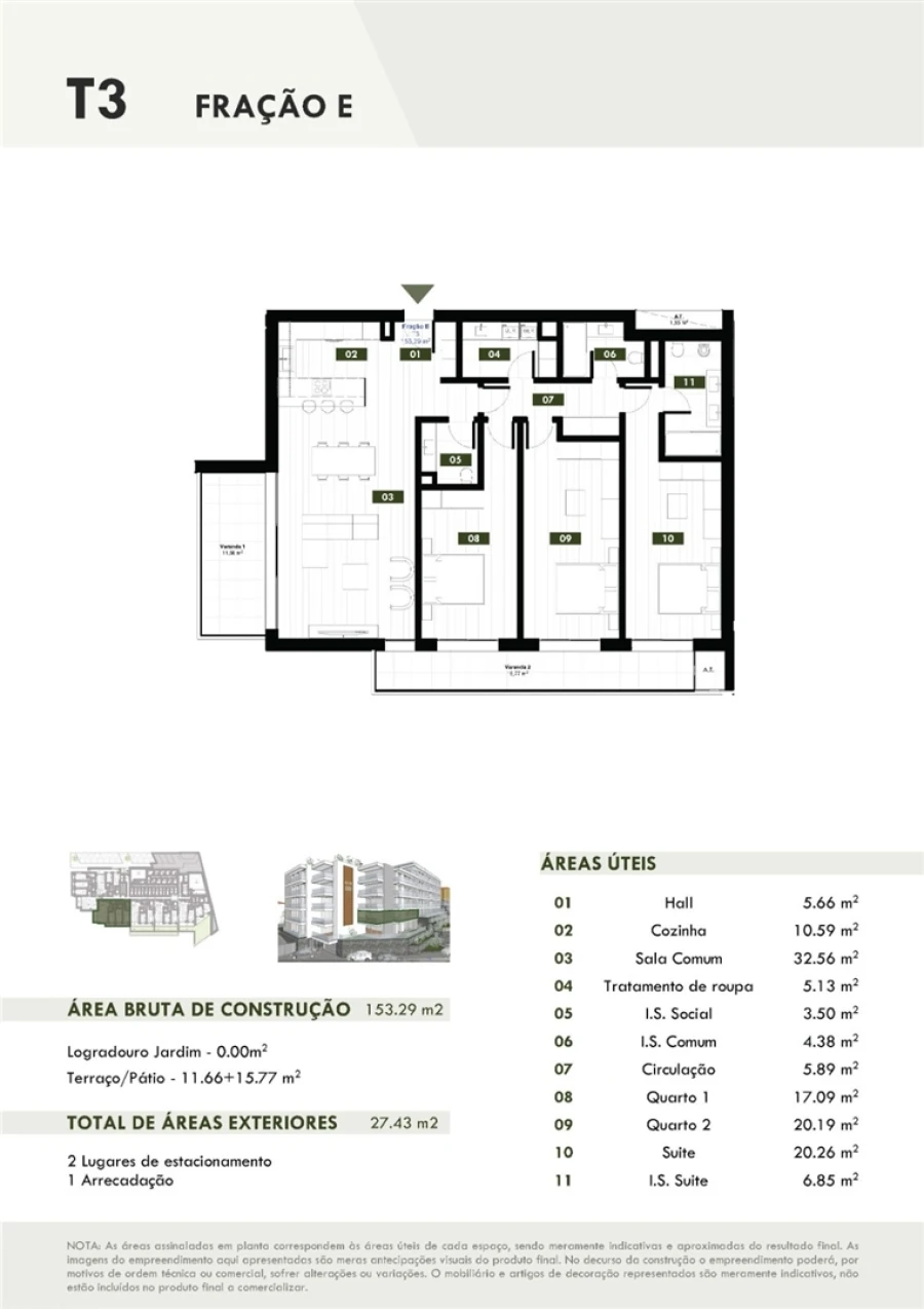 Apartamento T3 para Venda em Estreito de Camara de Lobos Planta 1