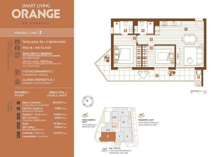 Apartamento T2 para Venda em Caniço Planta 1