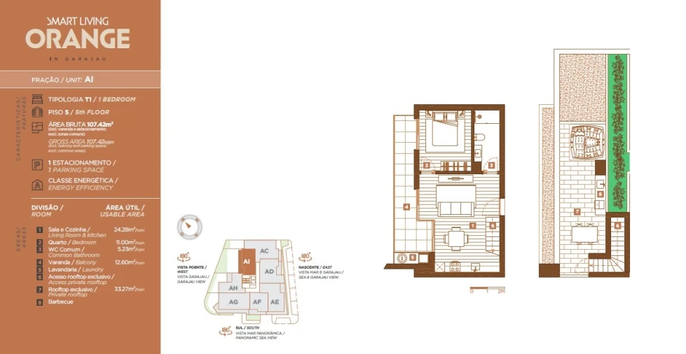 Apartamento T1 para Venda em Caniço Planta 1