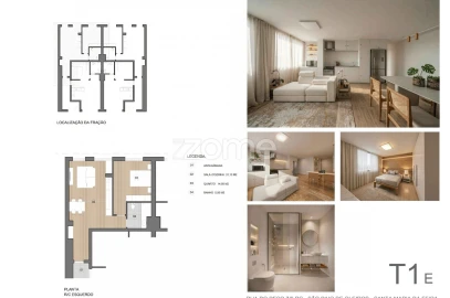 Apartamento T1 para Venda em São Paio de Oleiros