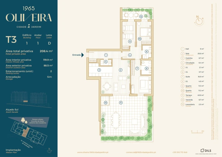 Apartamento T3 para Venda em Santo António dos Cavaleiros e Frielas Planta 1
