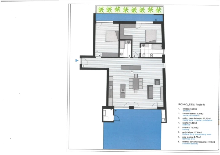 Apartamento T2 para Venda em Silveira Planta 1