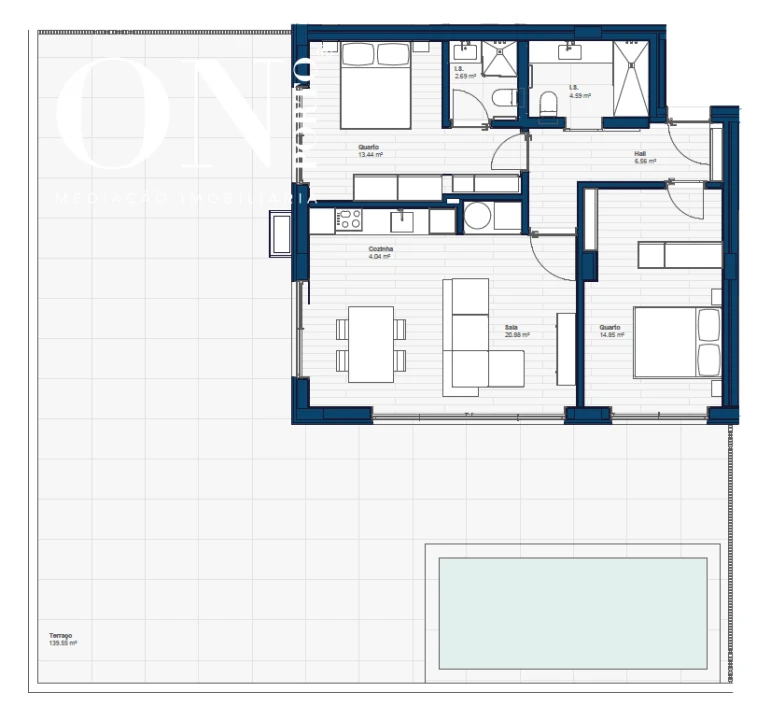 Apartamento T2 para Venda em Canidelo Foto 9