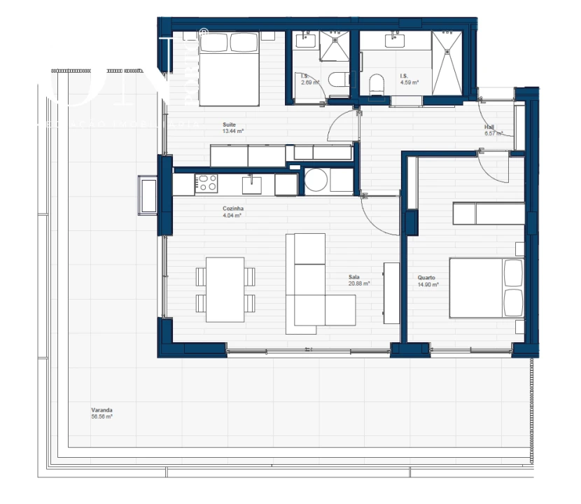 Apartamento T2 para Venda em Canidelo Foto 9
