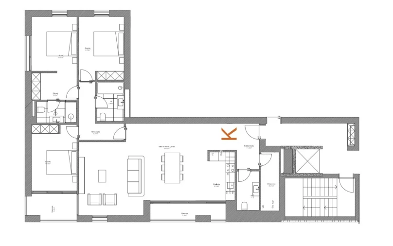 Apartamento T3 para Venda em Moncarapacho e Fuseta Planta 1