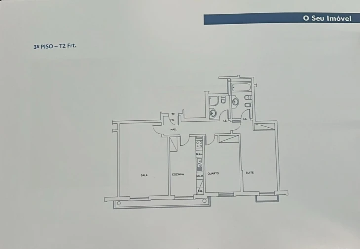 Apartamento T2 para Venda em Águas Livres Planta 1