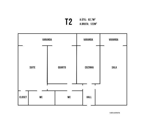 Apartamento T2 para Venda em Vilar de Andorinho Planta 1