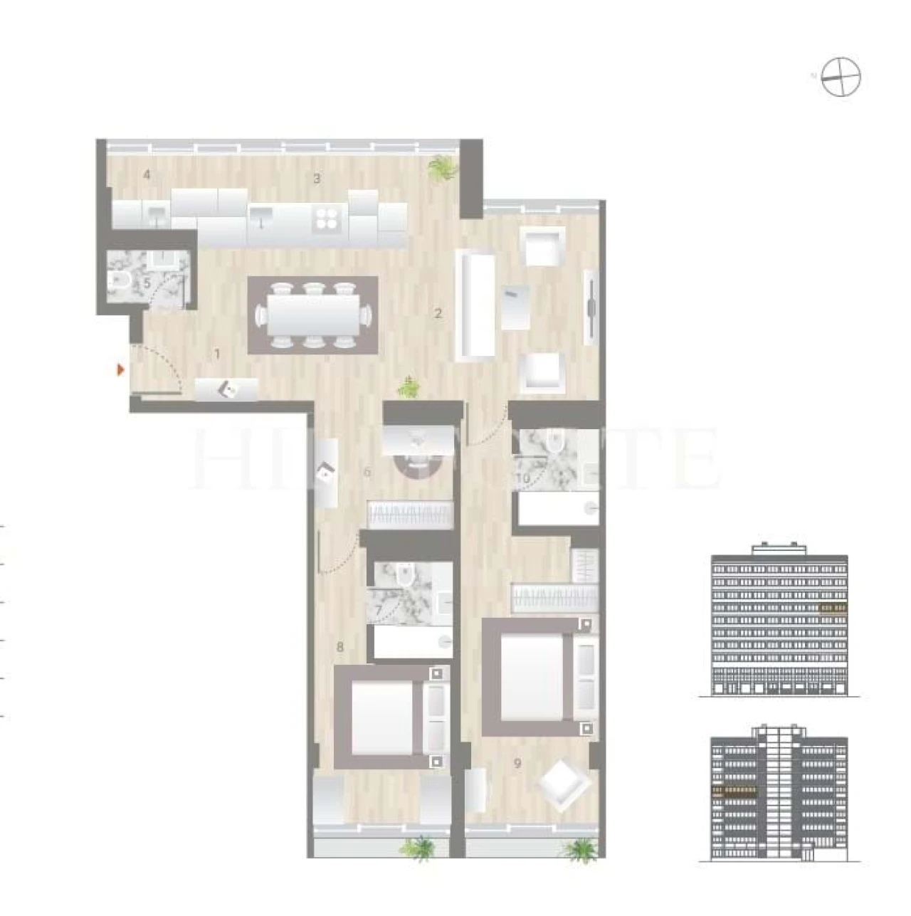 Apartamento T2 para Venda em Estrela Planta 2