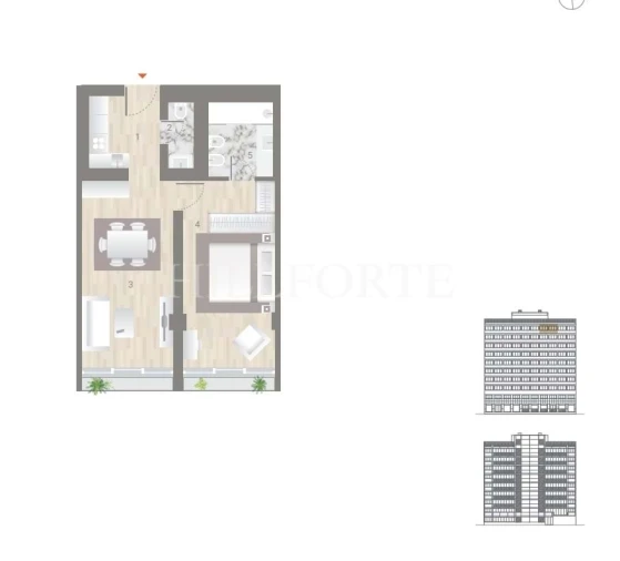 Apartamento T1 para Venda em Estrela Planta 1