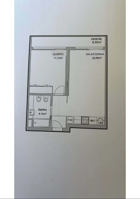 Apartamento T1 para Venda em Pedrouços