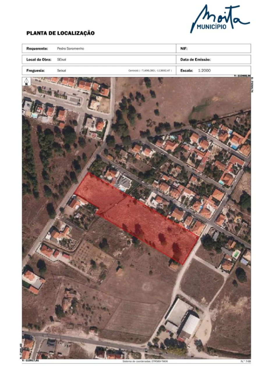 Terreno para Venda em Pinhal Novo Planta 1
