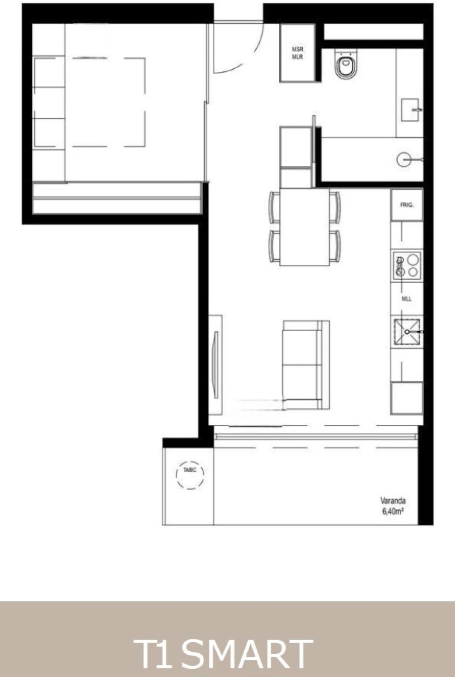 Apartamento T1 para Venda em Santa Marinha e São Pedro da Afurada Planta 2