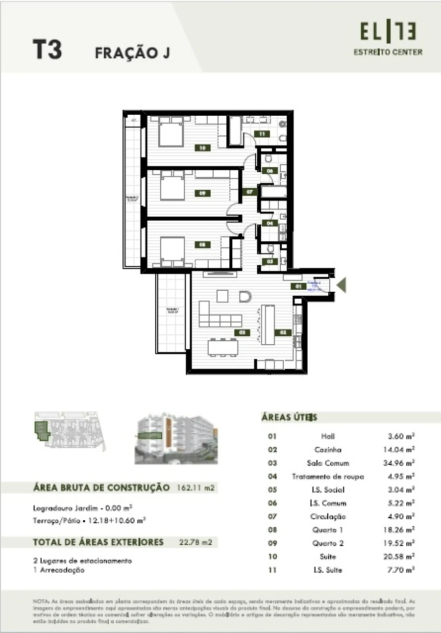 Apartamento T3 para Venda em Estreito de Camara de Lobos Planta 1